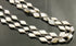 Freshwater Pearl Diamond Shape Bezel Chain in Antique Rhodium, 9x14 mm, (BC-PRL-256)